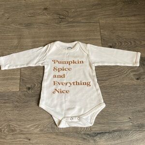 Pumpkin Spice Onesie 3-6M (runs big) Emerson and Friends